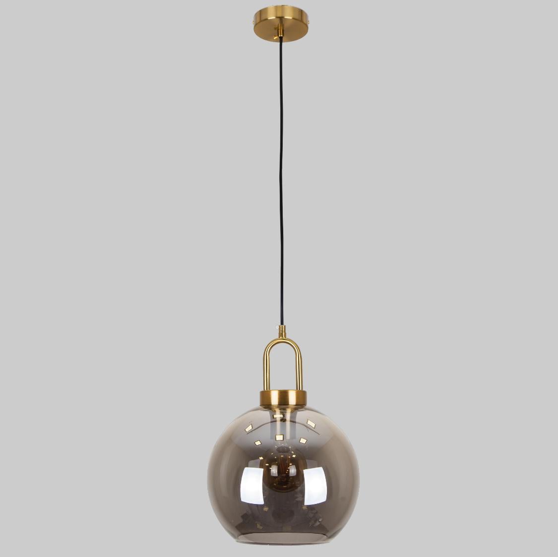 Подвес стеклянный 61-J2034-1 BRZ/BK Бронзовый/Графитный