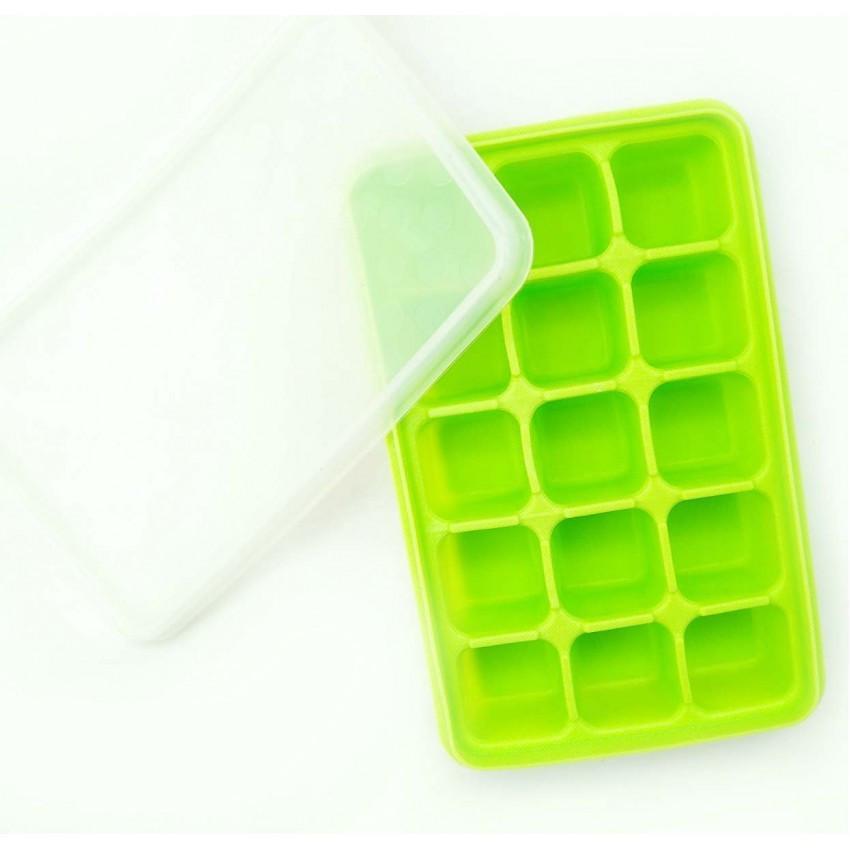 Форма для льда Ytech силиконовая с крышкой 15 кубиков по 17x11 см Салатовый (1118913928)