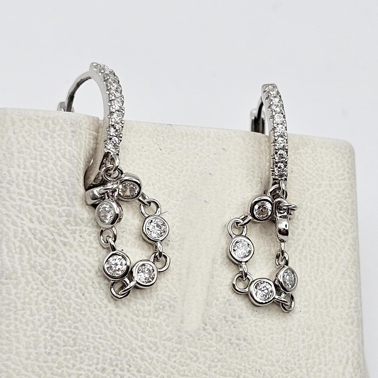 Серебряные серьги-кольца Сияние с кубическим цирконием 2,85 г (2965771447) Серебряные серьги-кольца Сияние с кубическим цирконием 2,85 г (2965771447)