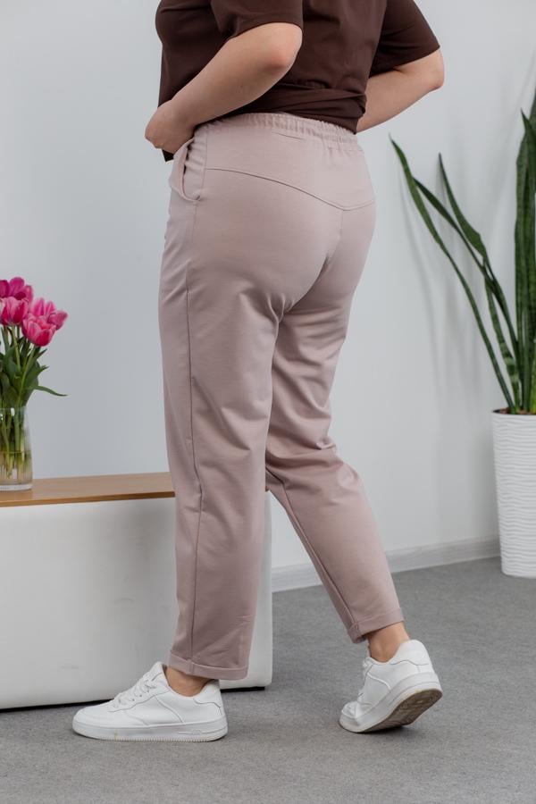 Спортивные штаны женские AKSAN 4XL Темно-бежевый (22.1530_dark-beige_54(4XL)) - фото 3 Спортивные штаны женские AKSAN 4XL Темно-бежевый (22.1530_dark-beige_54(4XL)) - фото 3