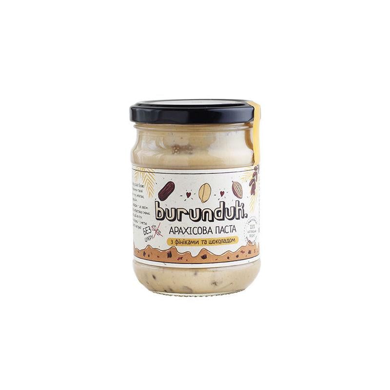 Арахисовая паста с финиками и шоколадом Бурундук 250 г (26085747)