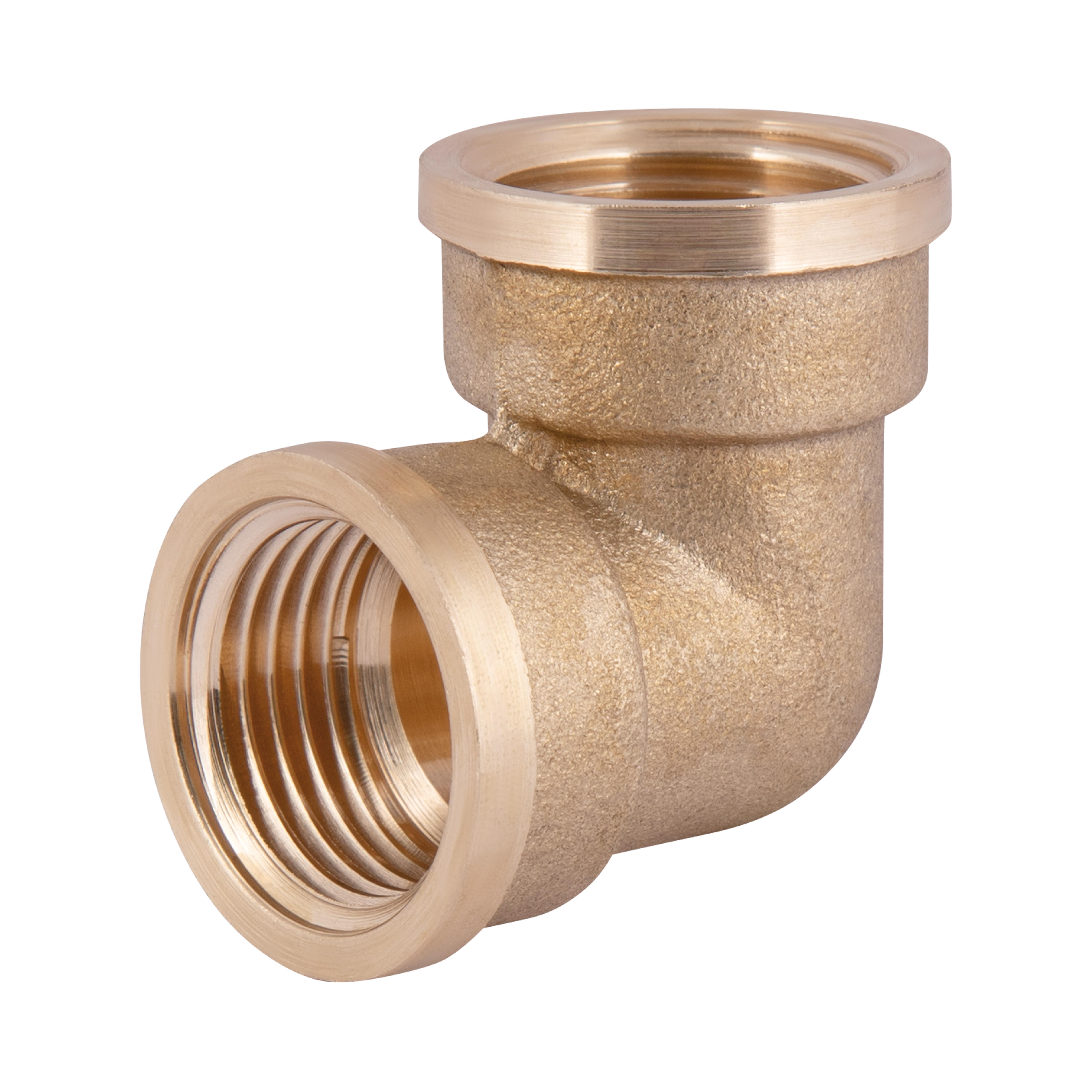 Угол латунный Thermo Alliance Standart 1/2" ВВ Желтый (SD41815)