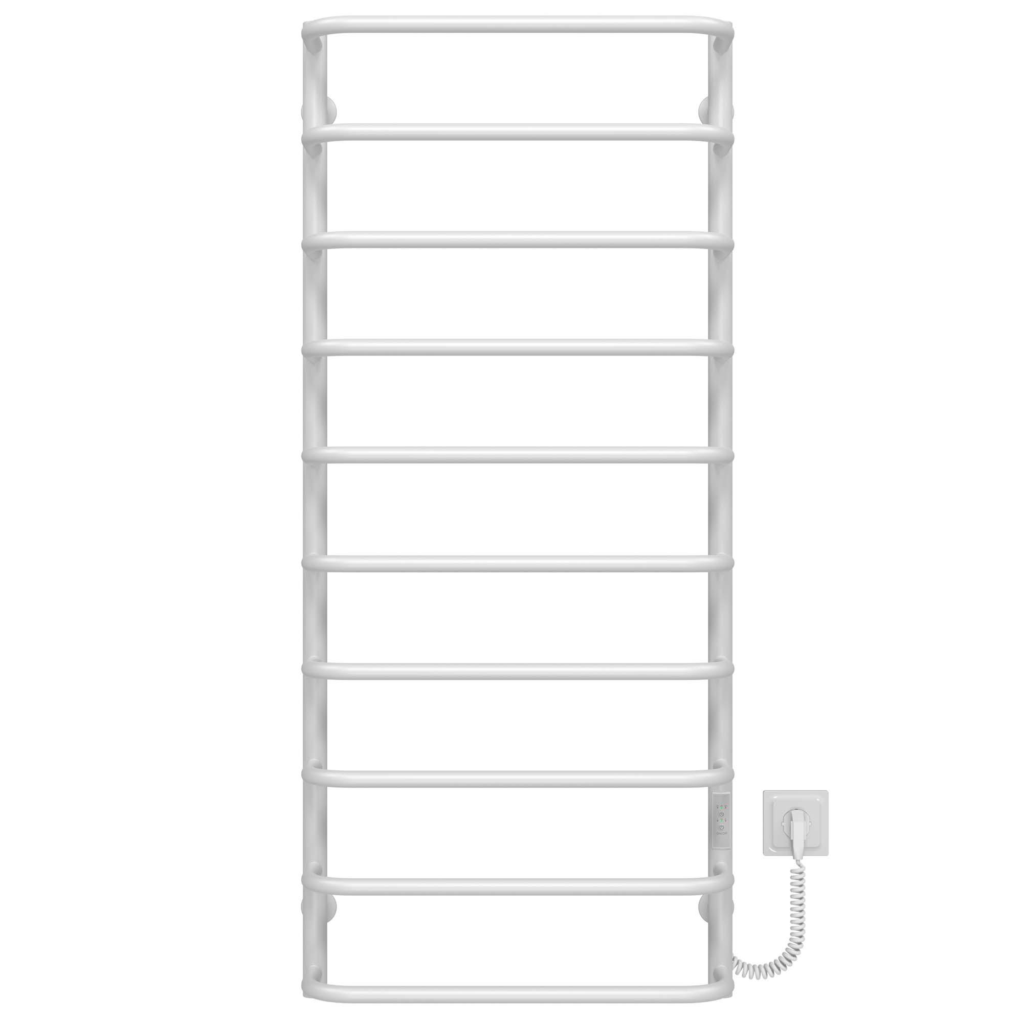 Полотенцесушитель электрический Deffi Стандарт П10 WD03 правое подключение нержавеющая сталь 500х1200 мм Белый (C.SS.120.50.10.E.W.R.3)