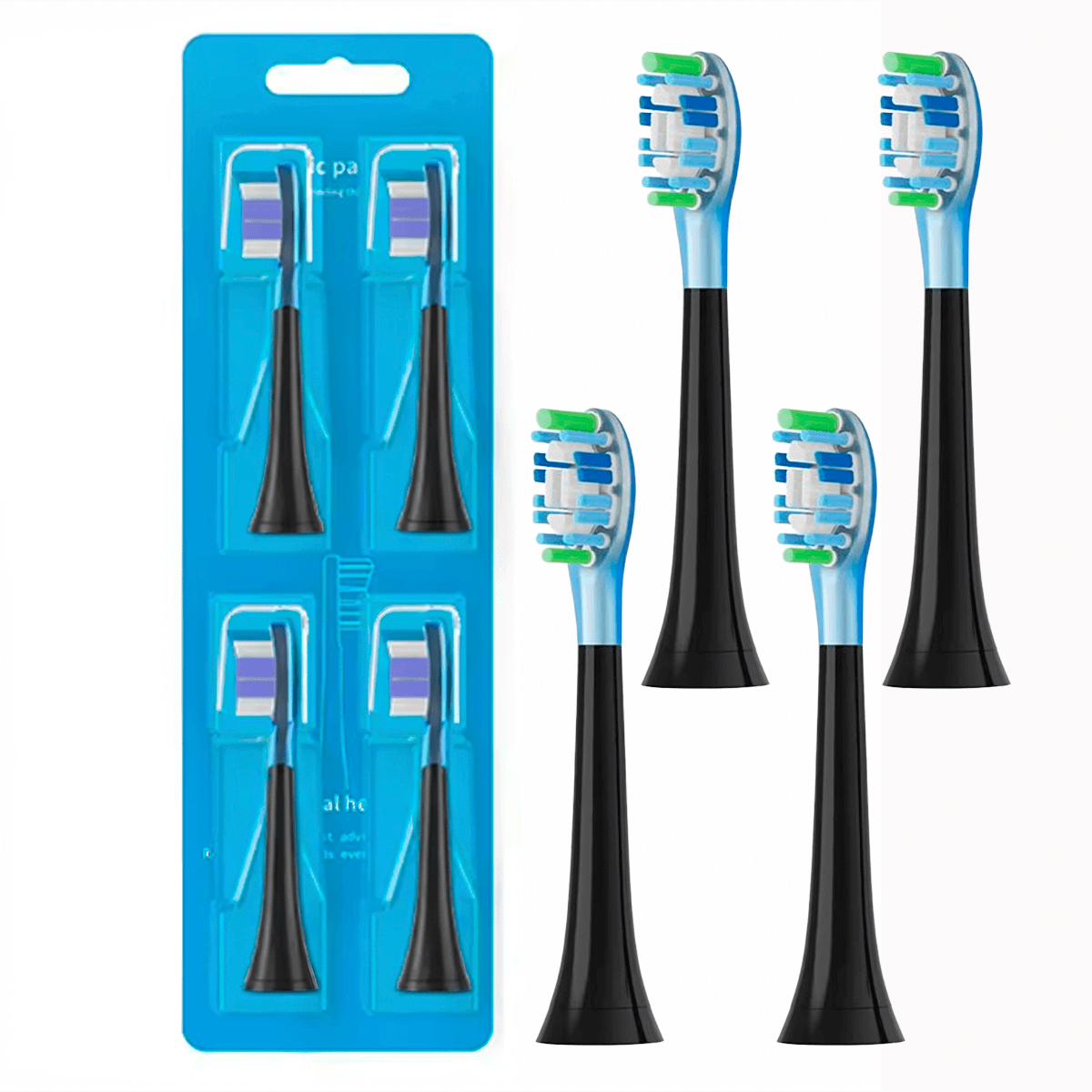 Набор стандартных сменных насадок для зубной щетки Philips Sonicare 4 шт. Black (2202488296) - фото 5