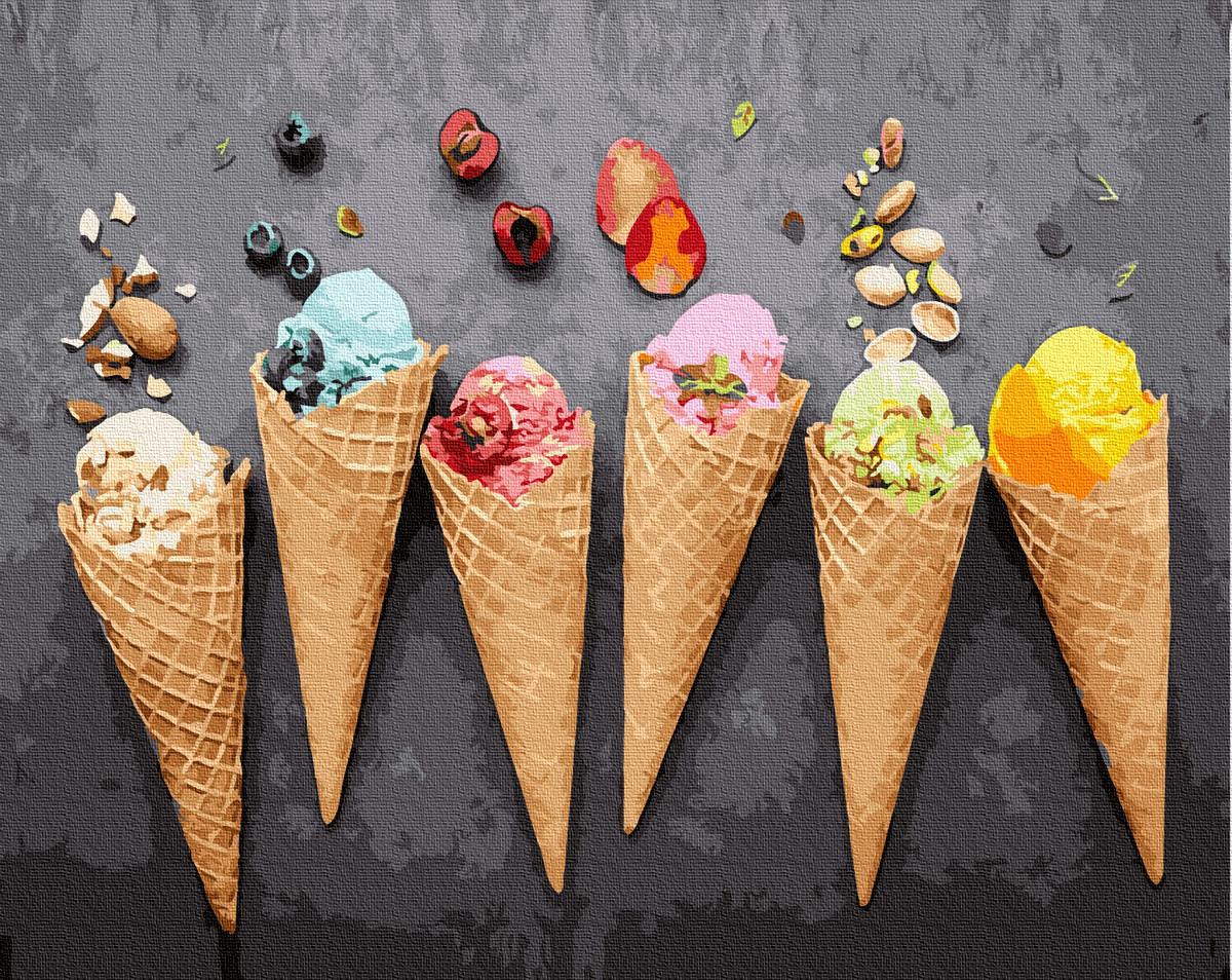 Картина по номерам Brushme Мороженое для дружной компании 40х50 см (GX34245)