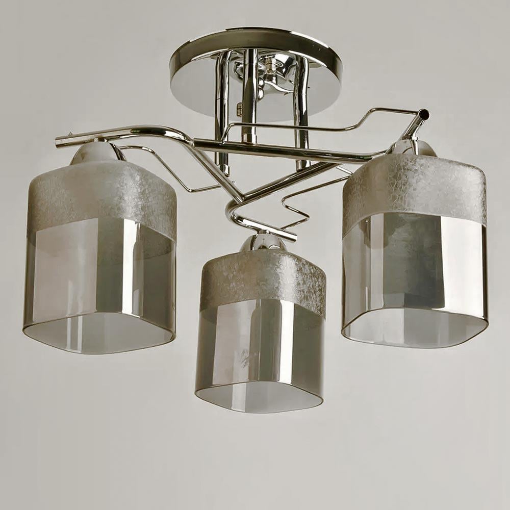 Люстра потолочная Lighthouse SH-19533/3 CR плафон хром 400х400х250 мм Дымчатый