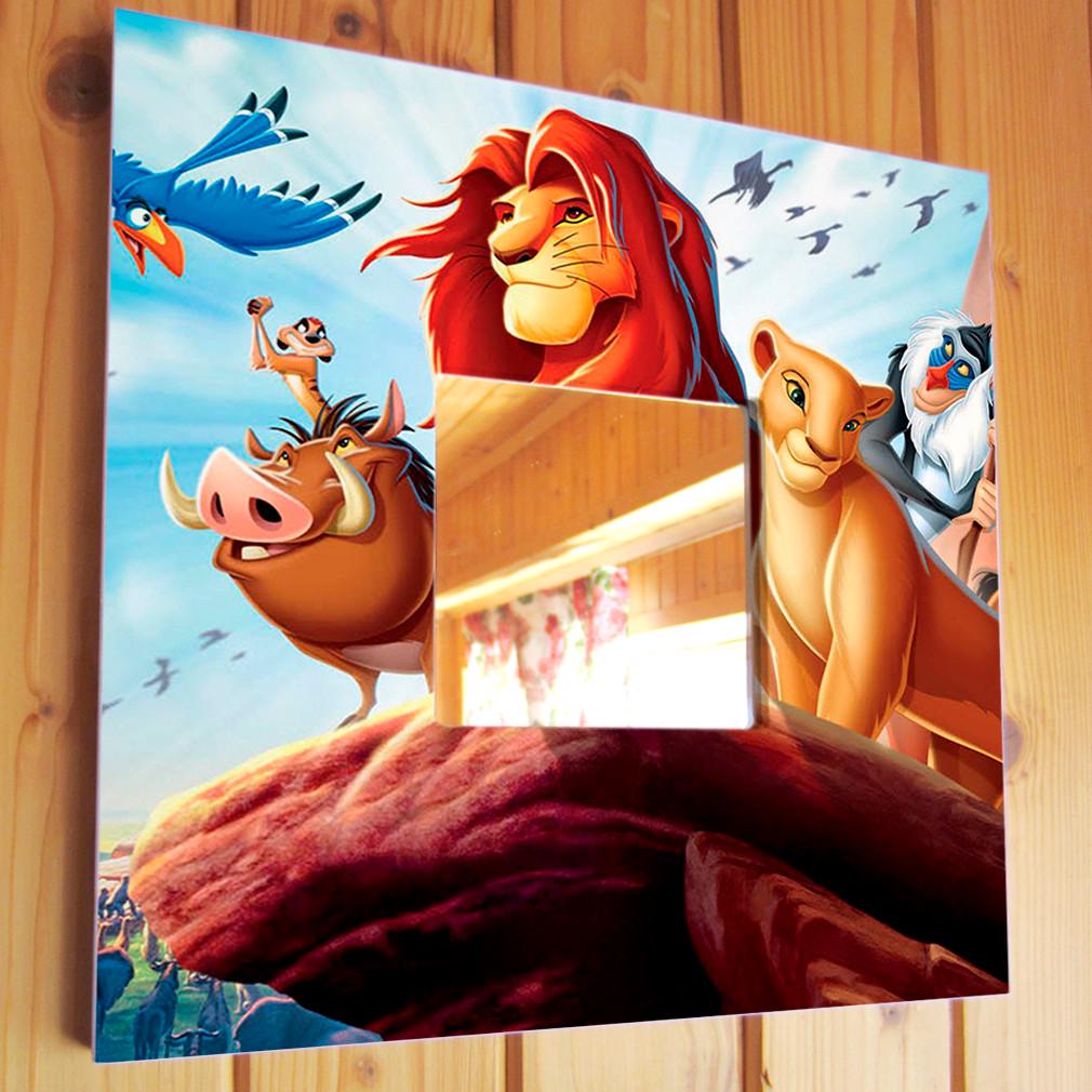 Зеркало декоративное Король Лев: Тимон и Пумба 260х260 мм (M03526)