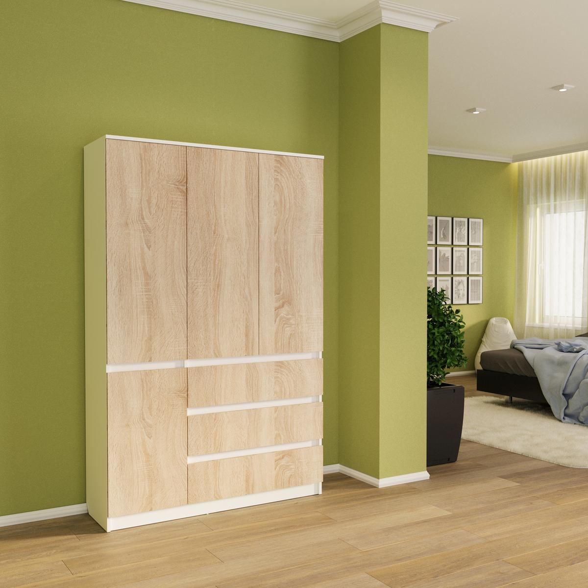 Шкаф Смузи Мікс Меблі 1860х1200х380 мм Сонома