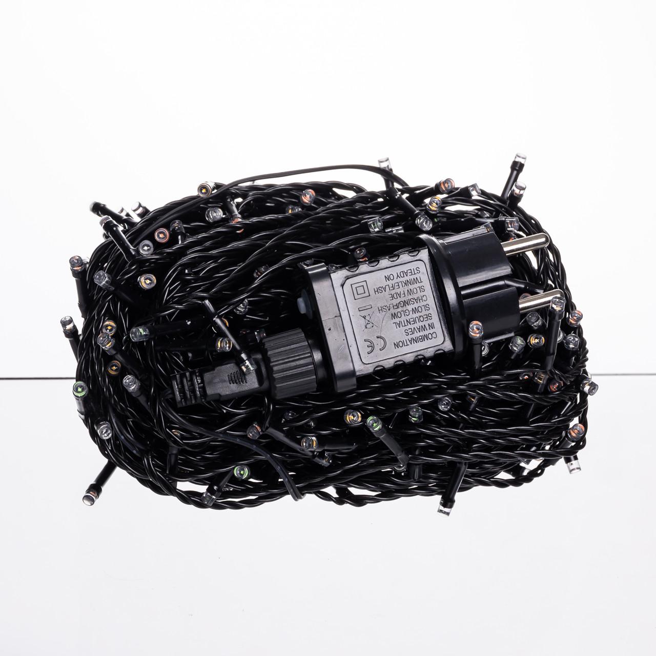 Гирлянда Нить уличная 300 LED 30 м от сети Черный/Разноцветный (CF300L30MBML) - фото 3