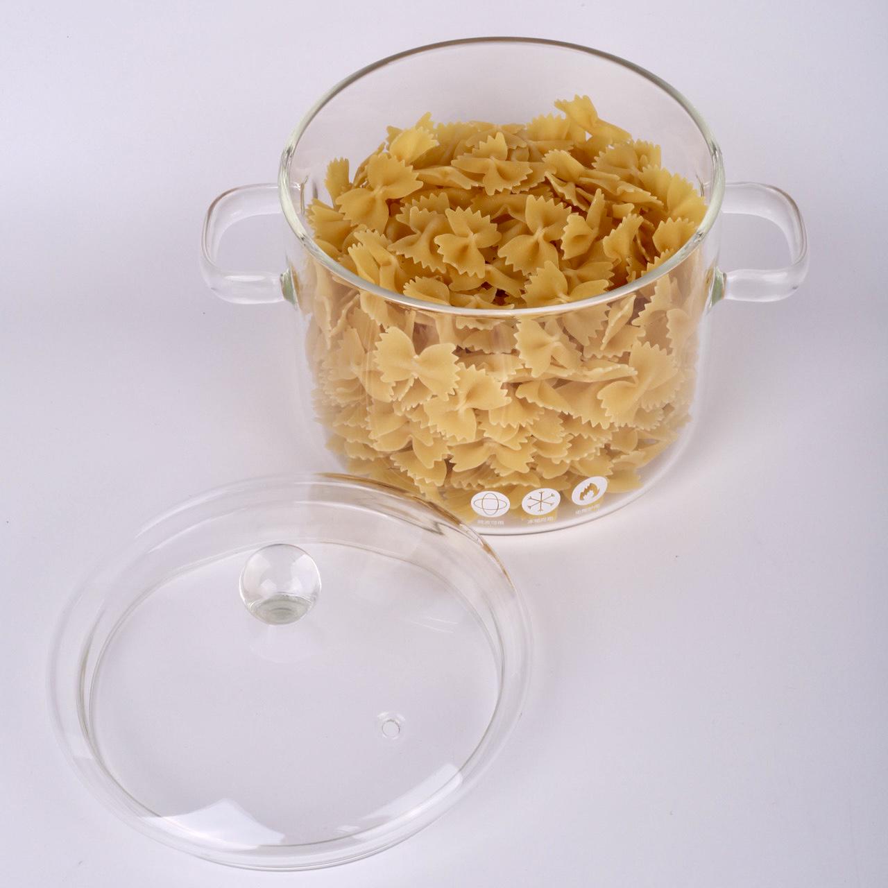 Кастрюля стеклянная прозрачная жаростойкая с крышкой 1900 мл (00000010171) - фото 5 Кастрюля стеклянная прозрачная жаростойкая с крышкой 1900 мл (00000010171) - фото 5