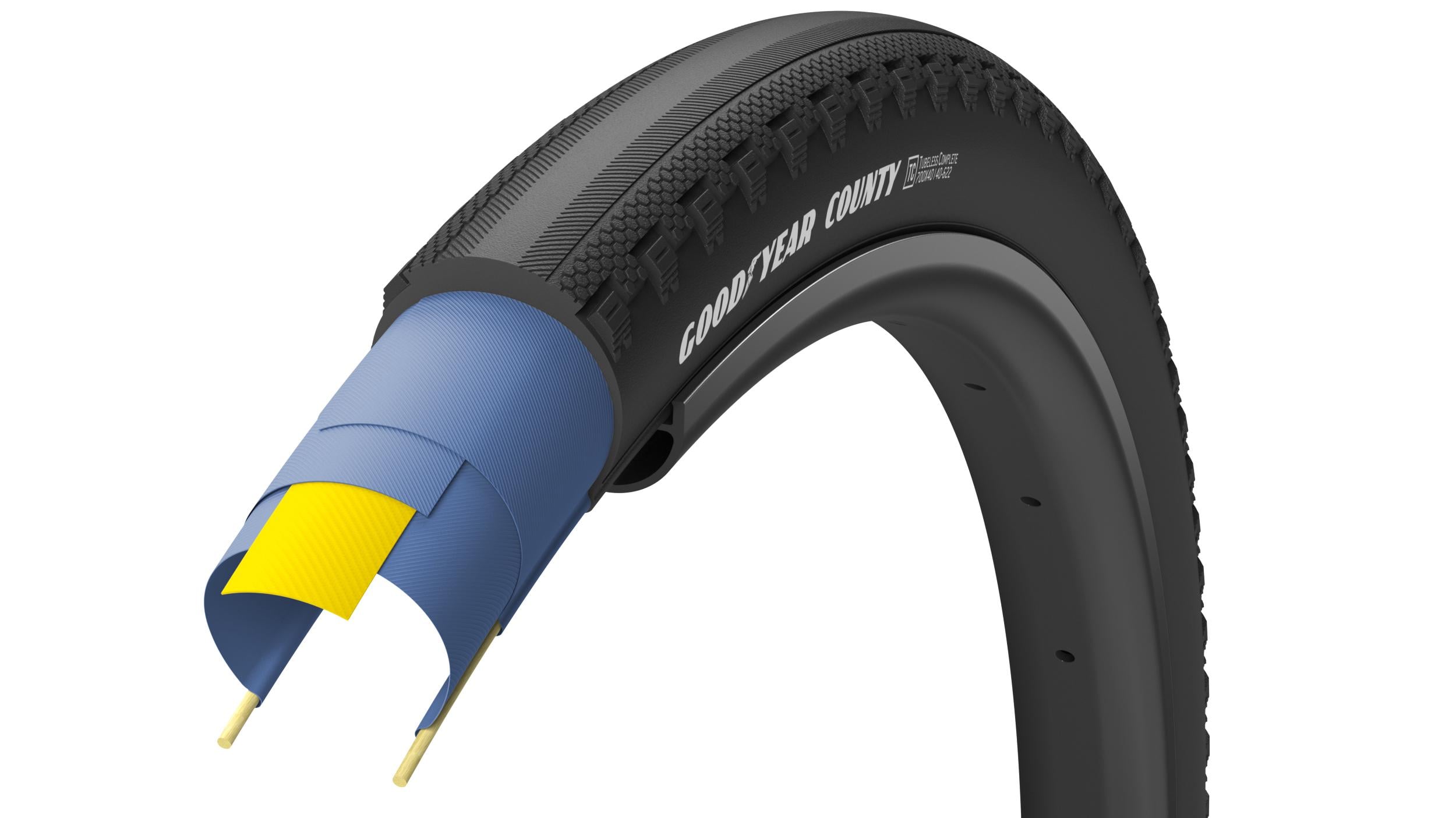 Покрышка велосипедная GoodYear COUNTY Ultimate tubeless complete folding 120tpi 700x40/40-622 Black (TIR-85-10)