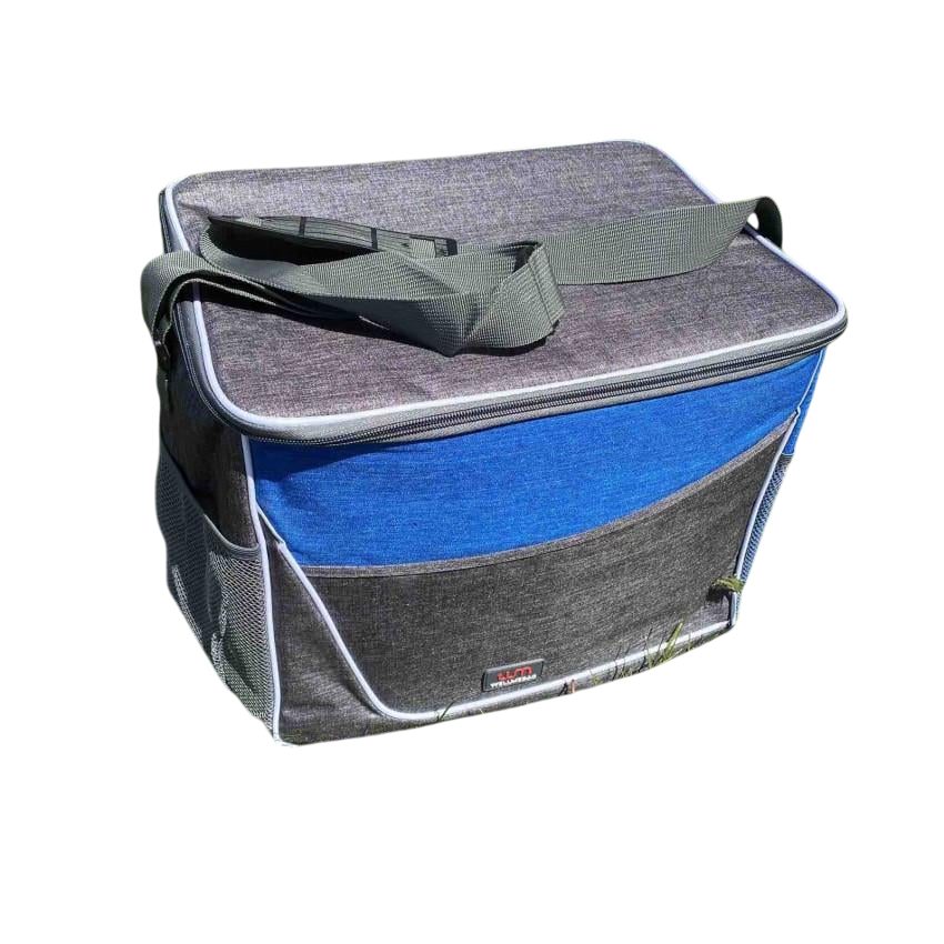 Термосумка Stenson WW01351 36x26x32 см Сірий з синім (1847046010) Термосумка Stenson WW01351 36x26x32 см Сірий з синім (1847046010)