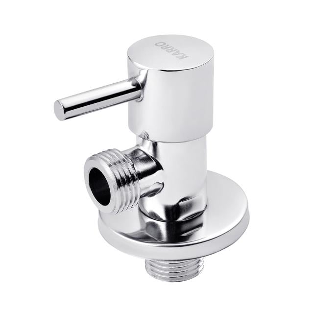 Кран приборный угловой Karro KR-03110 латунь 1/2"х1/2" Хром