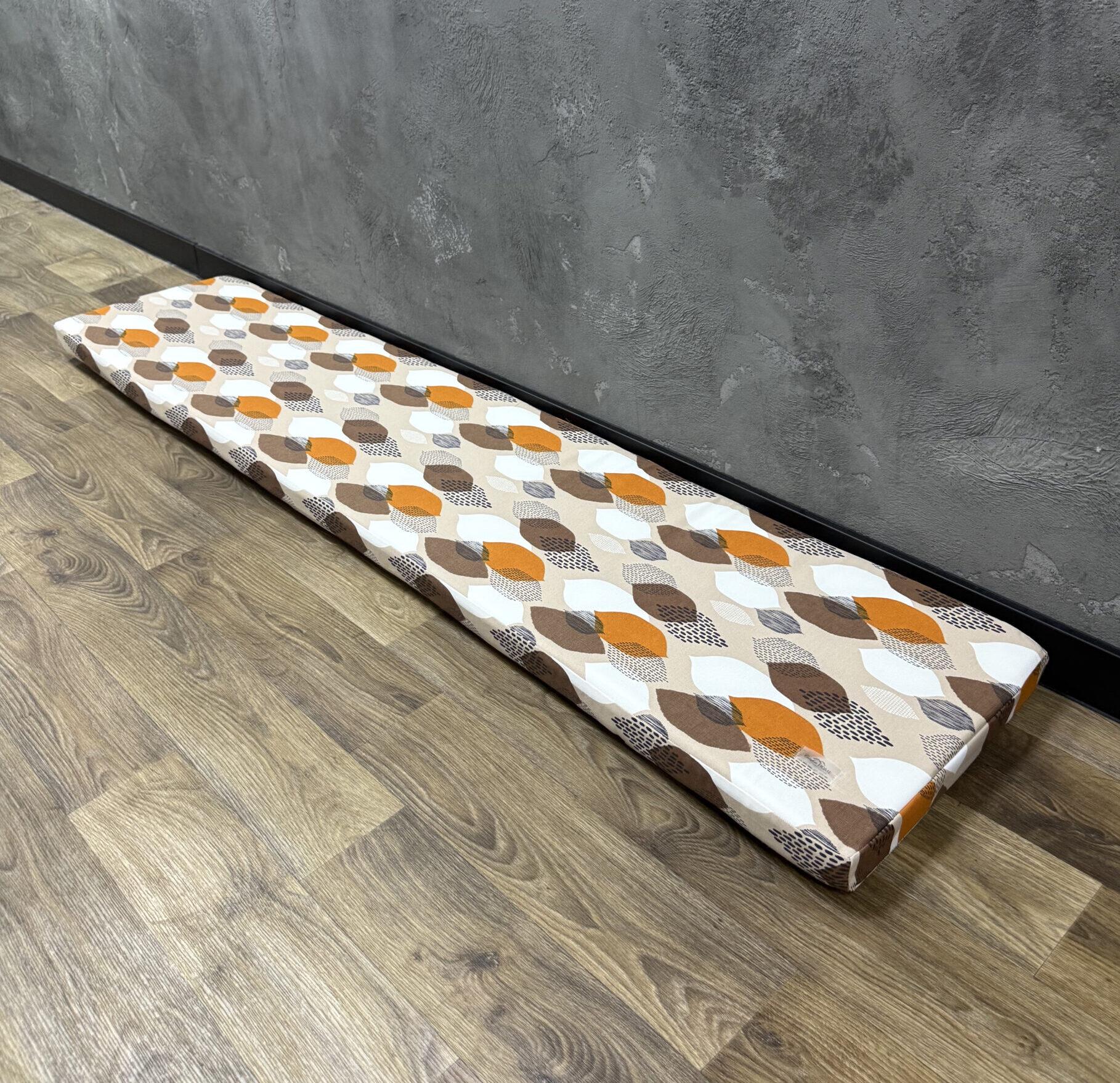 Матрац Comfort Home Leaves на підвіконня/каркаси/піддони/садові меблі панама 120х40х5 см