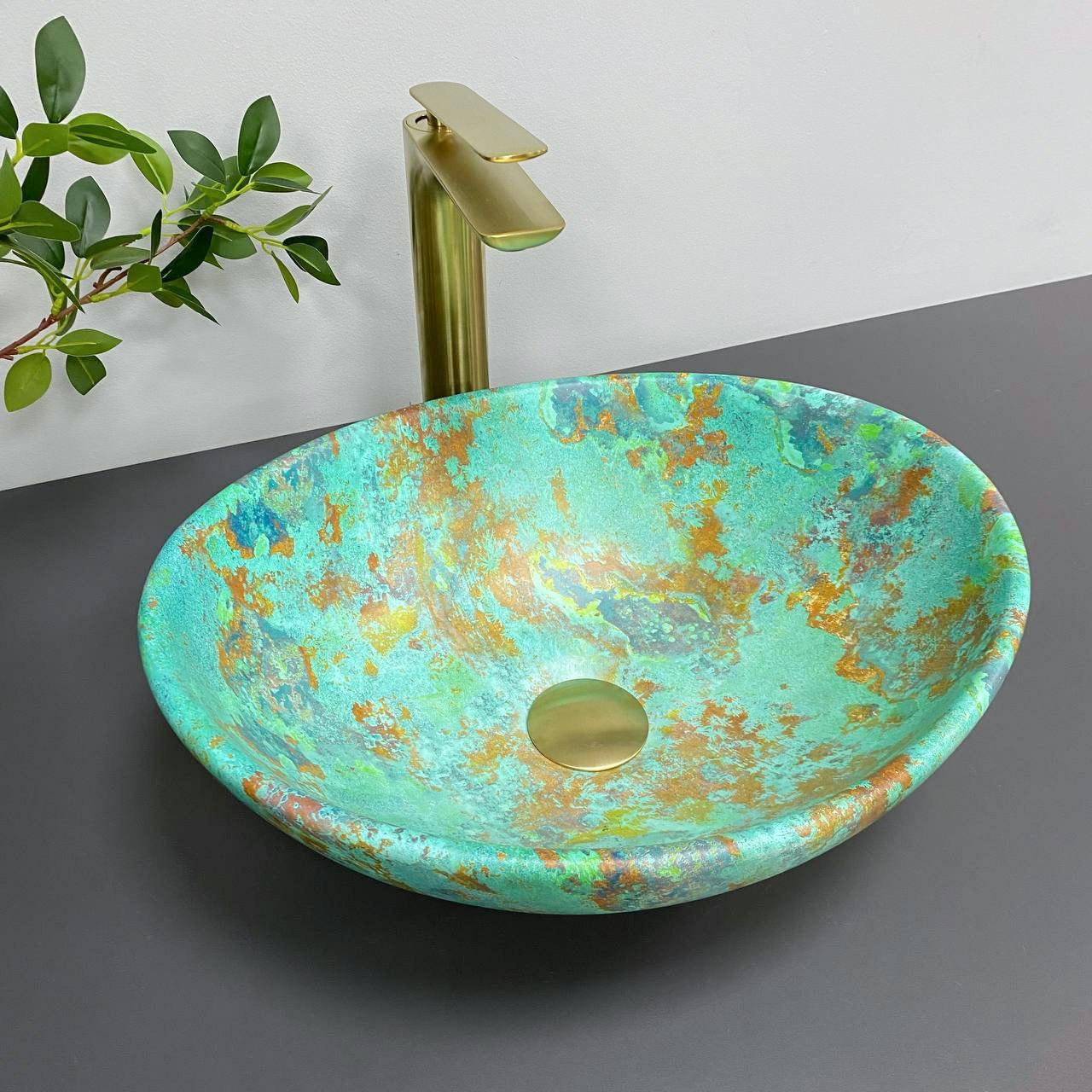 Умывальник накладной VBI PARMA Marble Green Matt (2808389676)