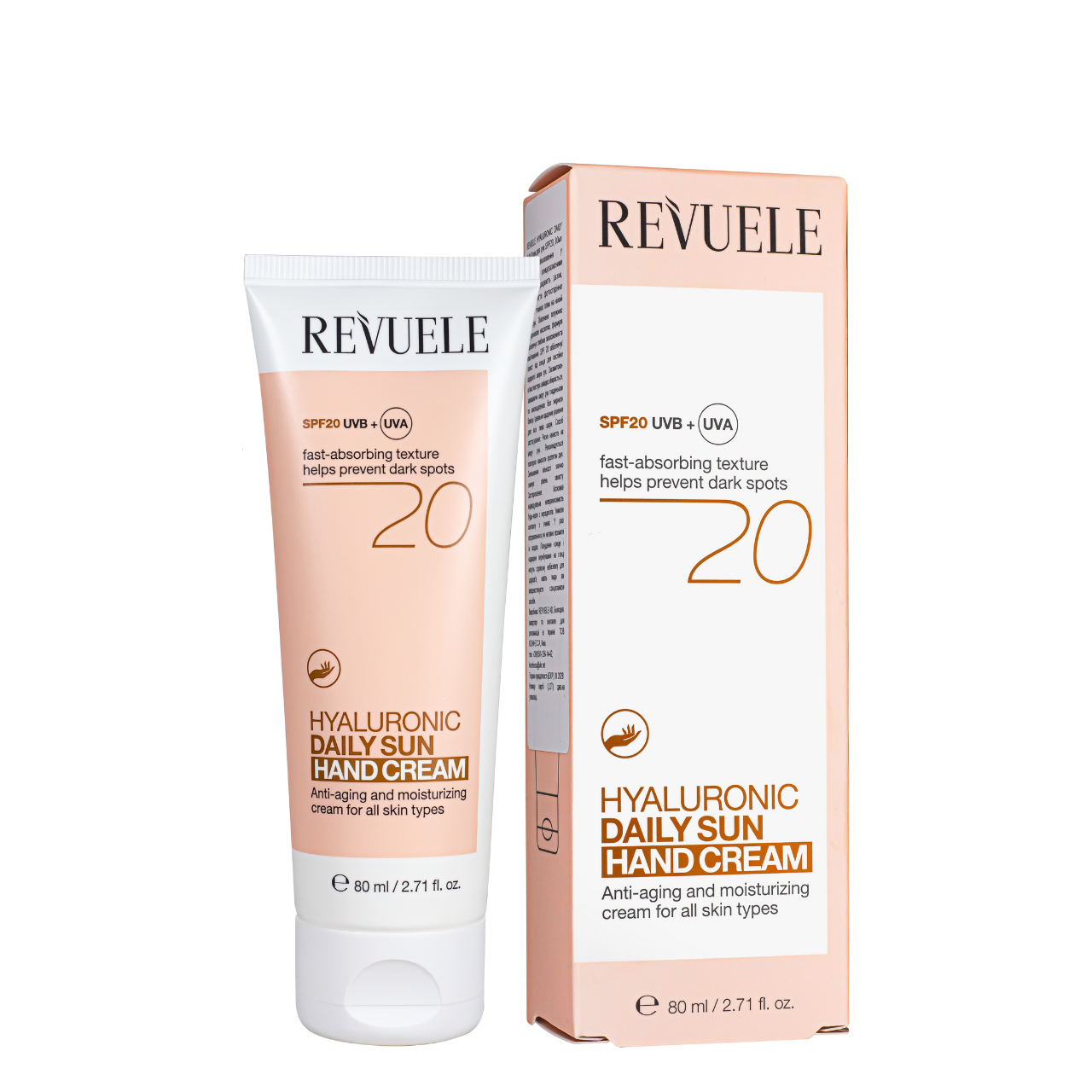 Крем для рук сонцезахисний Revuele Hyaluronic Daily Sun SPF20 80 мл