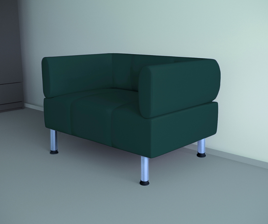 Кресло офисное ТОБІ ШО Бенно-1 с подлокотниками и прямой ногой кожзам 1000х720х750 мм Морская волна (2215) - фото 2 Кресло офисное ТОБІ ШО Бенно-1 с подлокотниками и прямой ногой кожзам 1000х720х750 мм Морская волна (2215) - фото 2