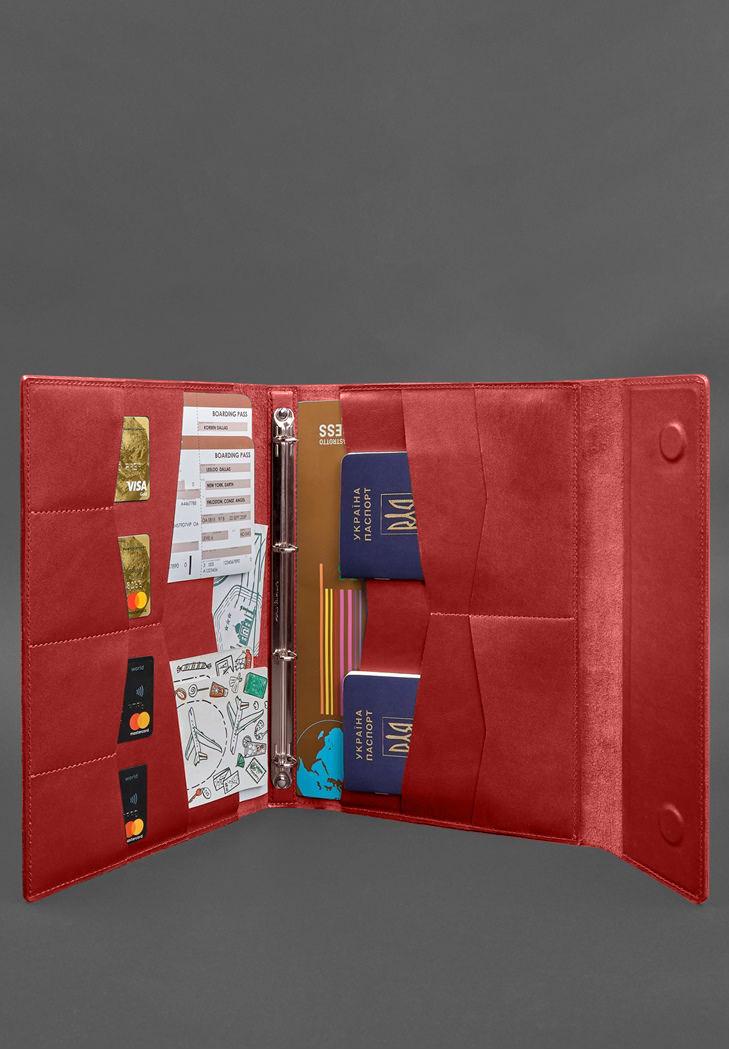 Шкіряна папка для документів сімейна А4 на сегрегаторі з файлами Червоний (A-028631) - фото 10 Шкіряна папка для документів сімейна А4 на сегрегаторі з файлами Червоний (A-028631) - фото 10