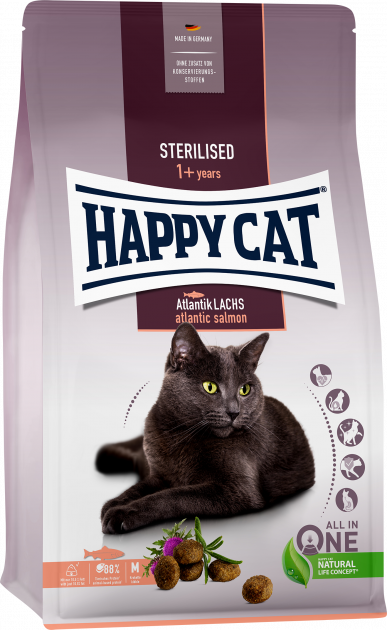 Сухий корм Happy Cat Sterilised Atlantik-Lachs для стерилізованих кішок та котів 10 кг (1479869274)