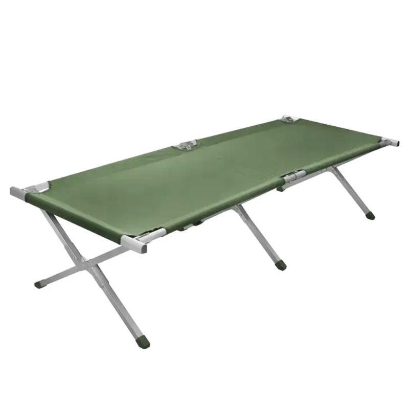 Раскладушка туристическая Mil-tec 14402001 с алюминиевым каркасом 120 кг Оливковый
