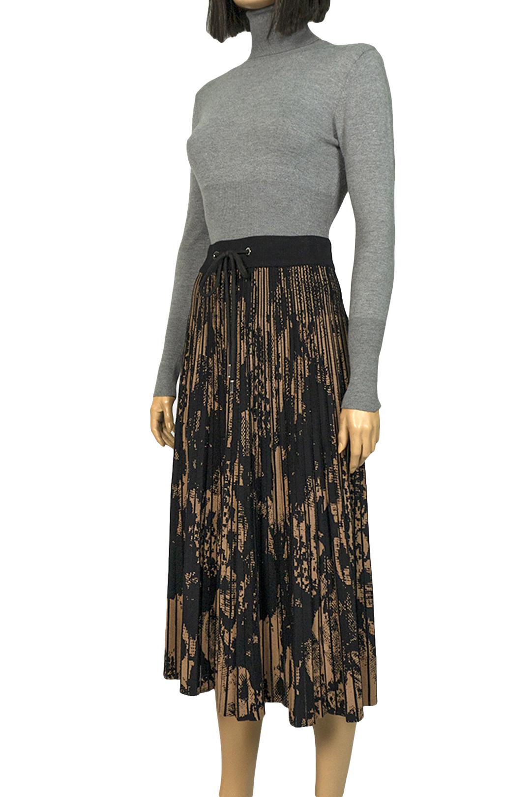 Юбка миди двусторонняя Forza Viva MW-KS-1905B трикотажная р. 44 Бежевый (17852311)