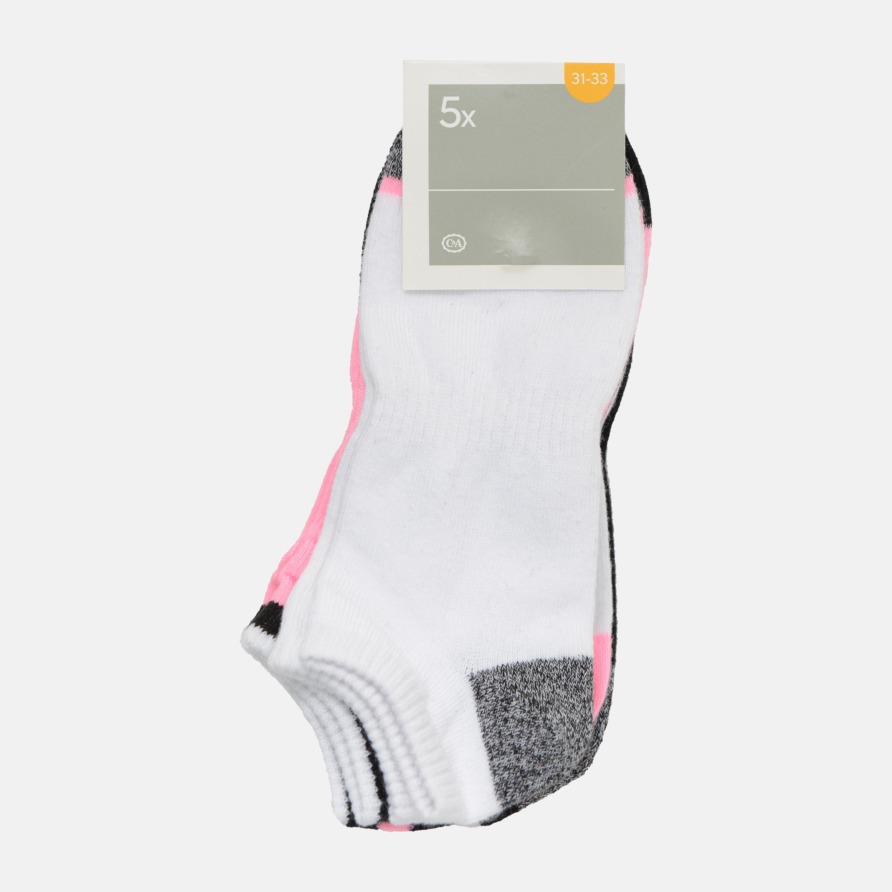 Шкарпетки C&A 5 пар р. 40-42 Білий/Чорний/Рожевий (4181379840510)