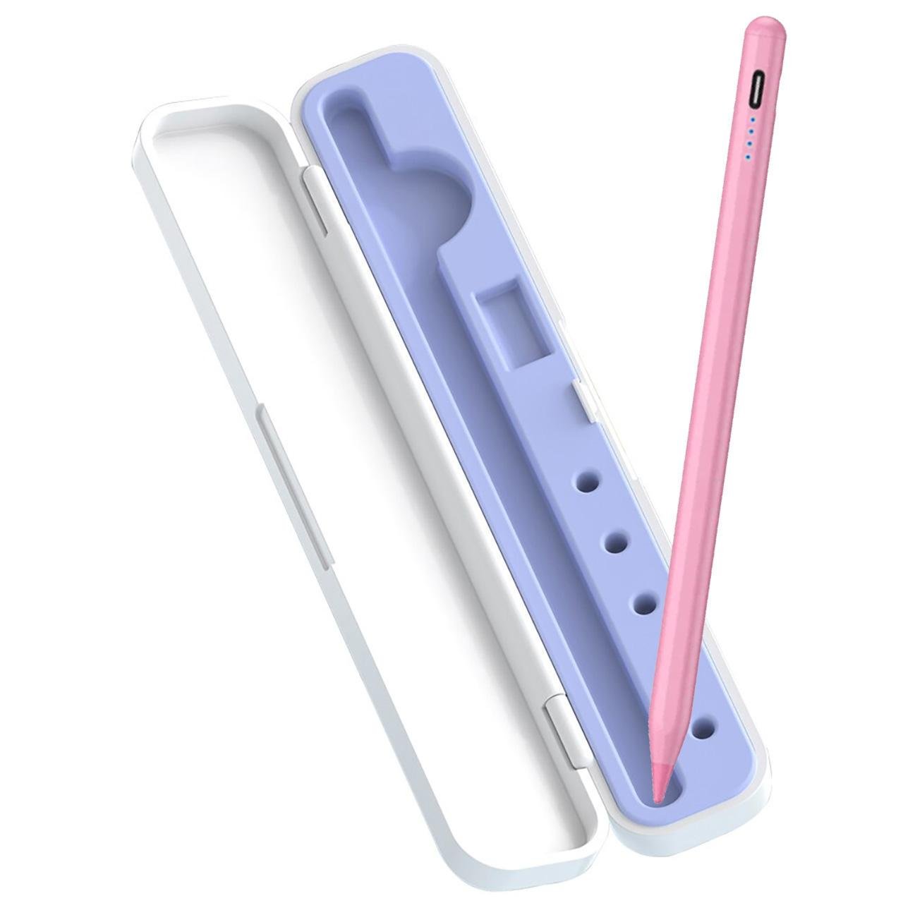 Стилус для планшета/мобильного телефона iOS/Android/Windows кейс/2 наконечника/перчатка Розовый/Бело-сиреневый (181012) - фото 7