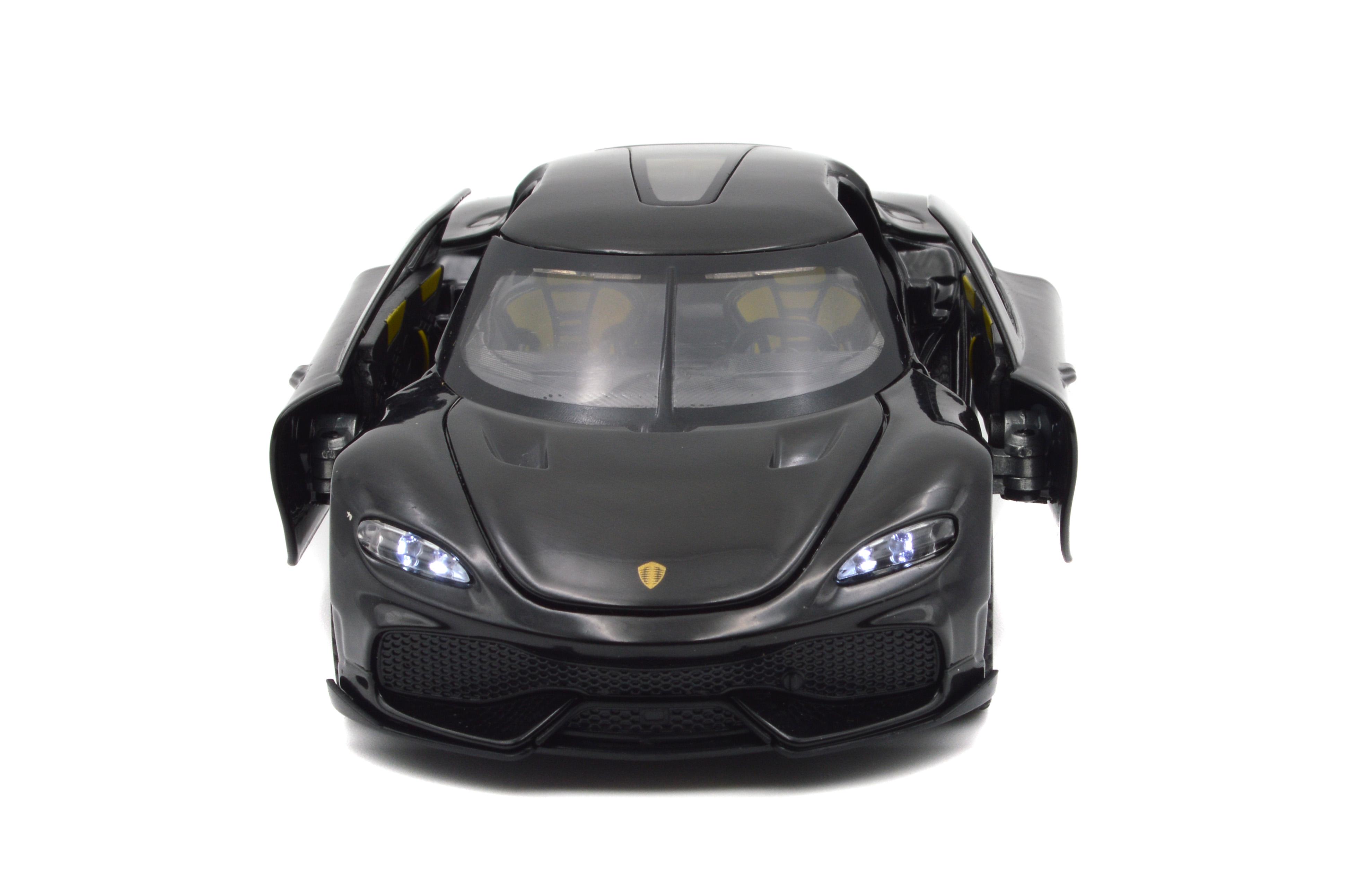 Модель металлическая Koenigsegg Gemera свет звук инерция открываются все двери (73022B) - фото 10 Модель металлическая Koenigsegg Gemera свет звук инерция открываются все двери (73022B) - фото 10