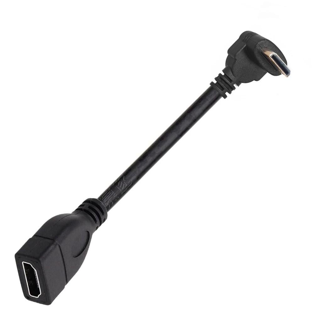 Кабель-переходник SUNROZ угловой Mini HDMI Male-HDMI Female Full HD 1080P 16 см UP (A-48688)