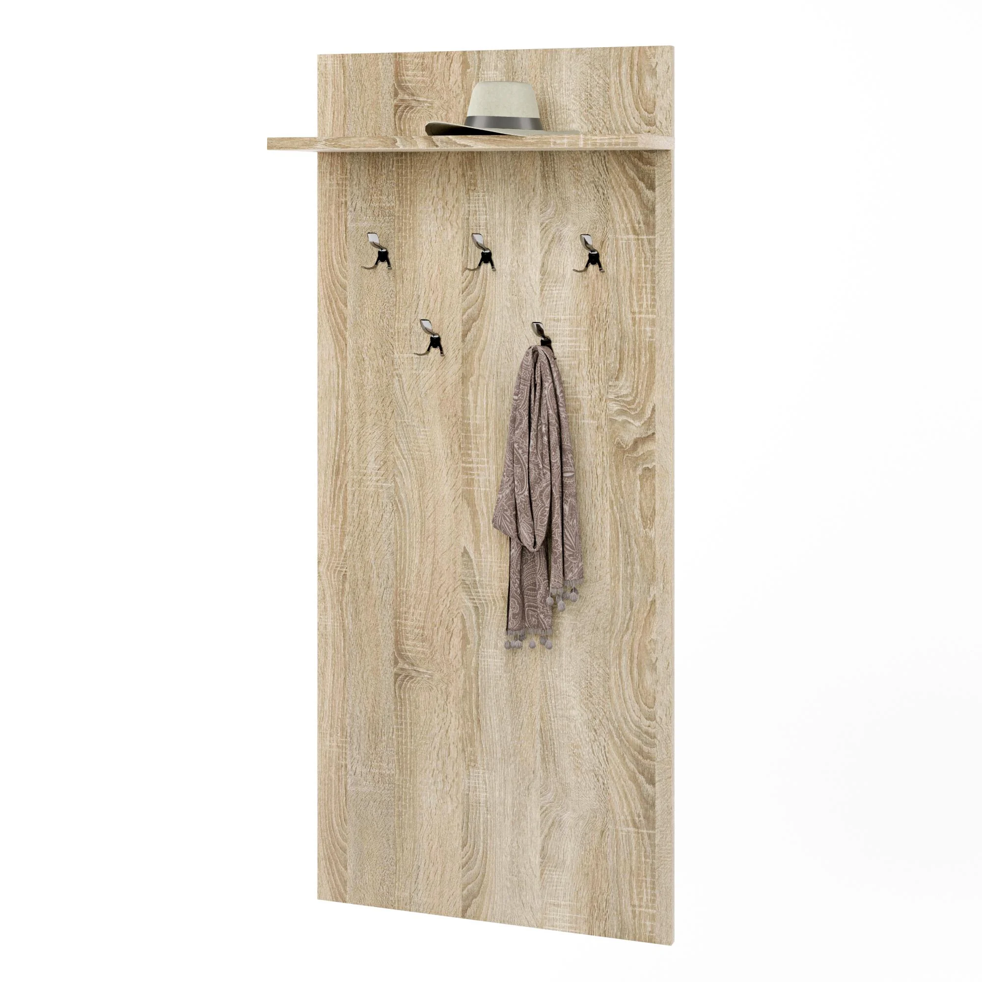 Вешалка на стену Эверест Соната-600 60х130 см Дуб сонома (EVR-2120)