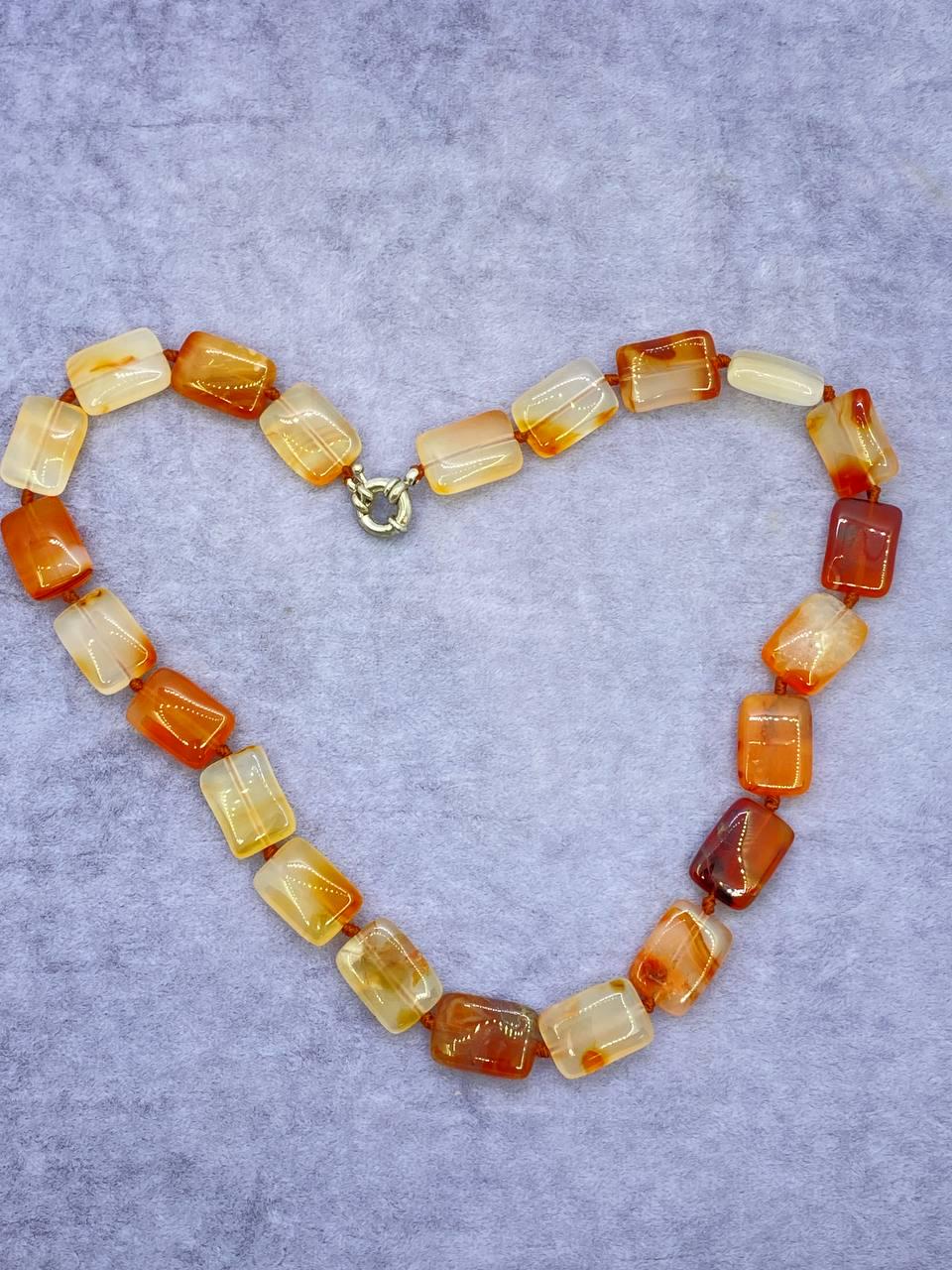 Намисто сердолік 46 см Коричневий (890)