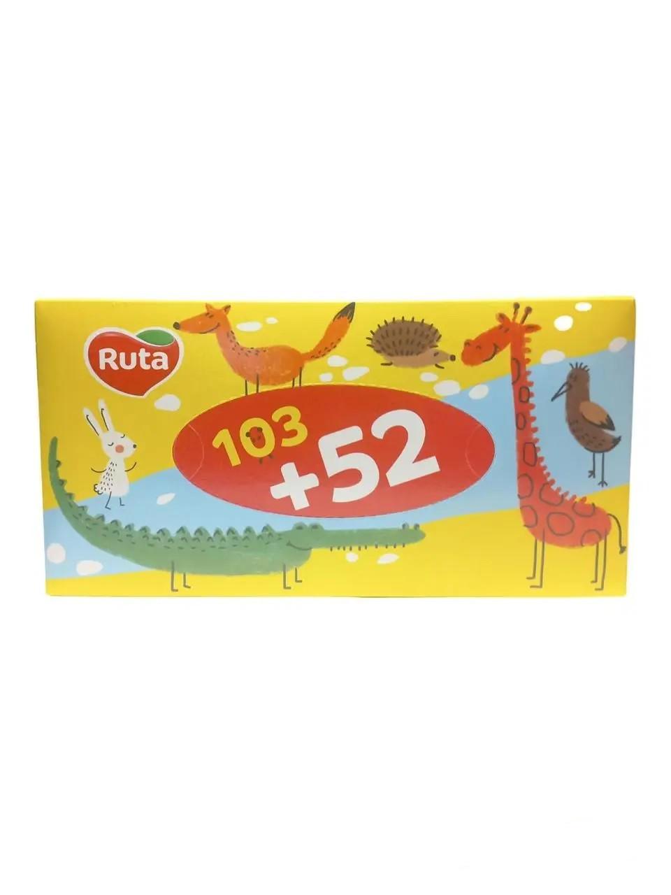 Салфетки косметические Ruta Kids 2 слоя 103+52 шт. (114790) - фото 1