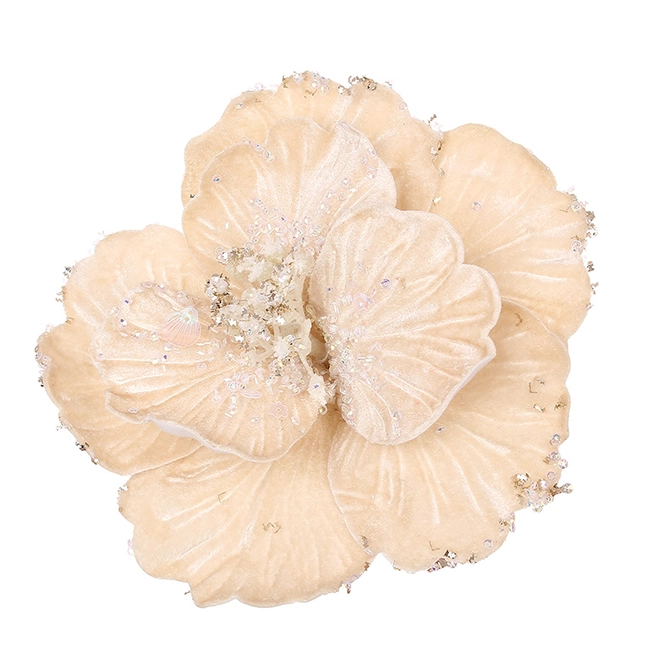 Цветок новогодний Магнолия Шампань (11171)