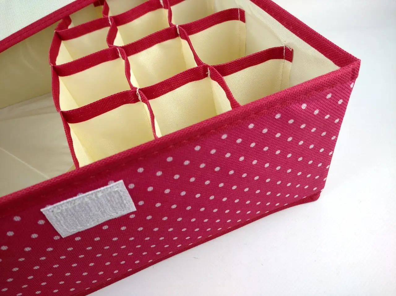 Органайзер для нижнего белья и носков 12 ячеек/1 большое отделение (ОДШ-124-6) - фото 4