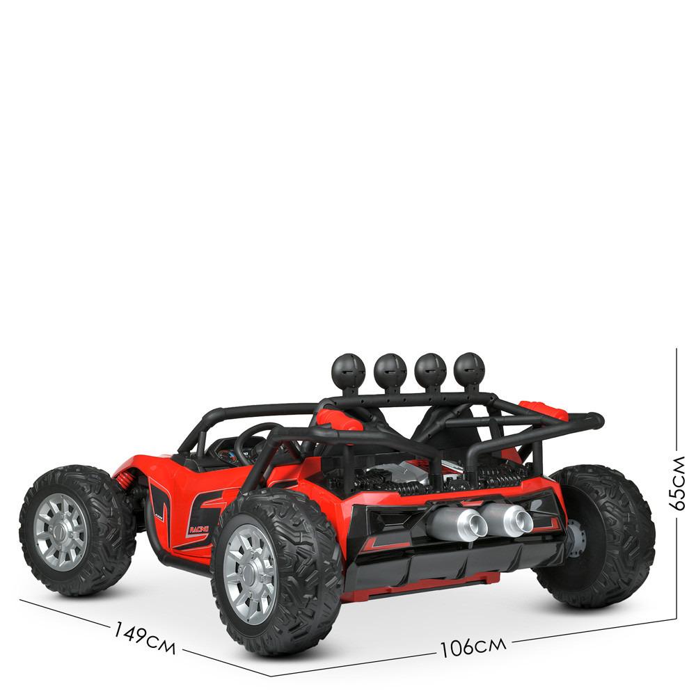 Электромобиль детский Bambi Racer JS3168EBLR-3 багги двухместный 24V Красный (14983546) - фото 3