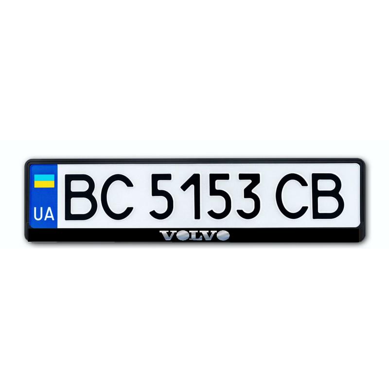 Рамка номерного знака CarLife для Volvo Черный (NH231)