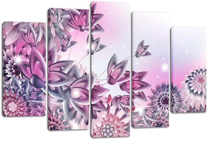 Картина модульная на холсте DK Цветы абстракция 80x108 см (PLM5-210)