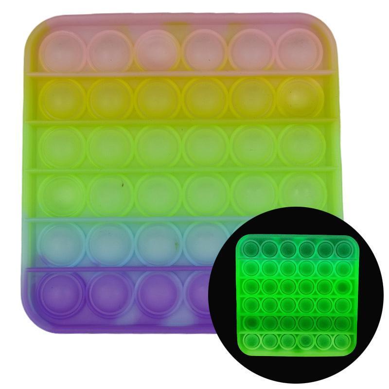 Игрушка антистресс Sibelly Pop It Square Glow in Dark (SB-PPIT-SQL-GD) - фото 4