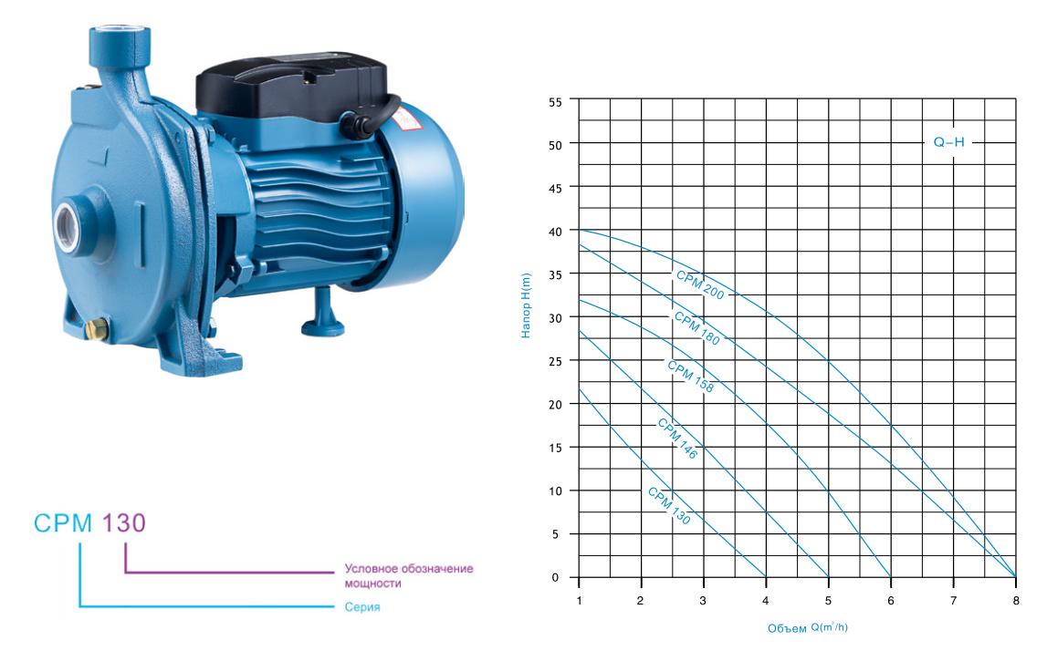Поверхностный насос Zegor CPM-158 0,75 кВт (12337720) - фото 4 Поверхностный насос Zegor CPM-158 0,75 кВт (12337720) - фото 4