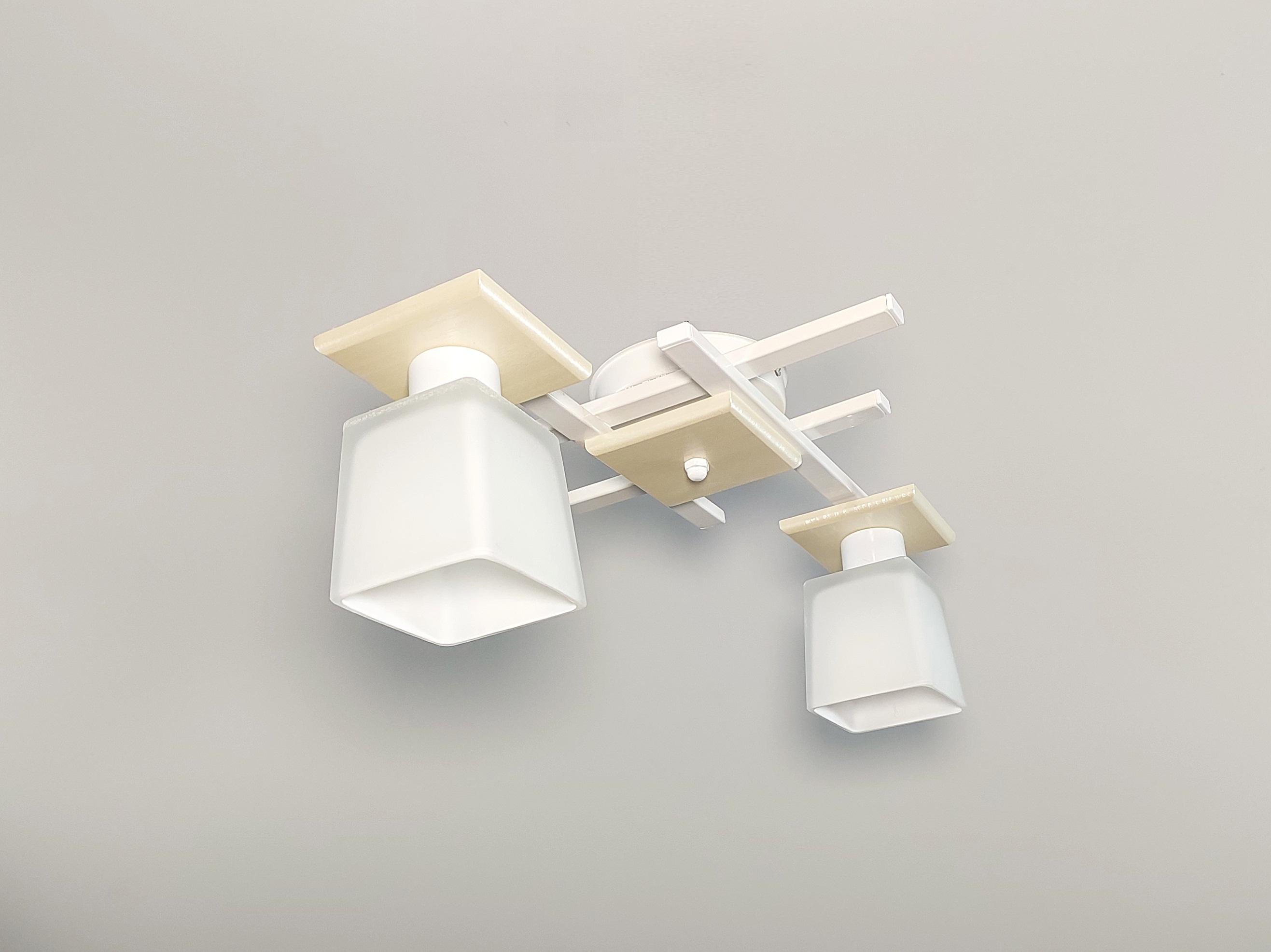 Люстра потолочная Оскар/2 на 2 плафона Белый/Бежевый - фото 2 Люстра потолочная Оскар/2 на 2 плафона Белый/Бежевый - фото 2