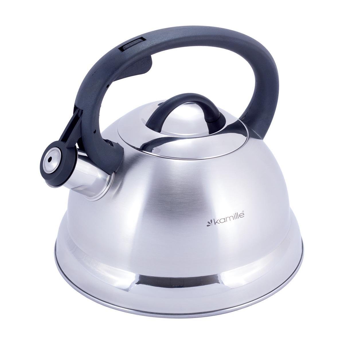 Чайник Kamille KM-1083 2,5 л из нержавеющей стали со свистком для индукции и газа