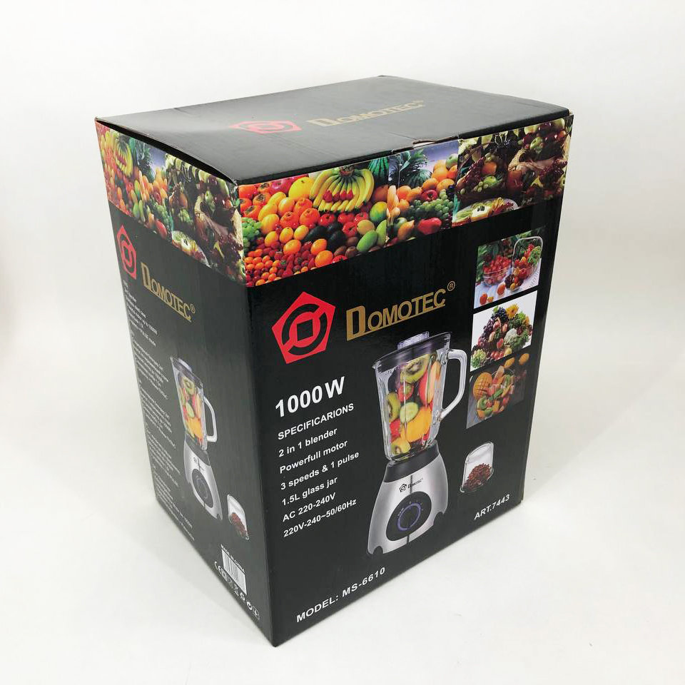 Блендер с кофемолкой Domotec MS-6610 1000 Вт - фото 4 Блендер с кофемолкой Domotec MS-6610 1000 Вт - фото 4