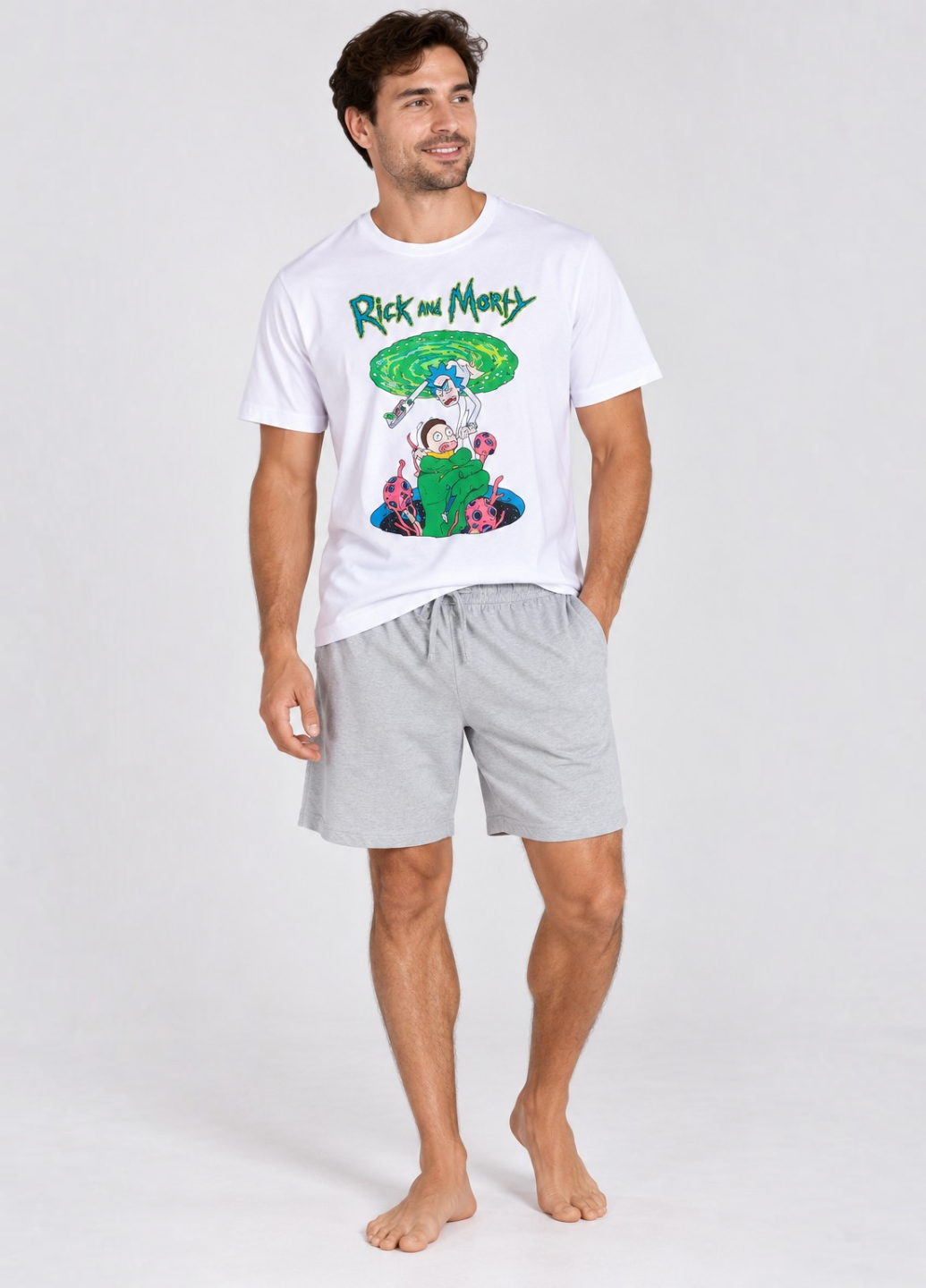 Комплект короткой пижамы PRIMARK Pyjamas «Rick and Morty» М Серый (268)