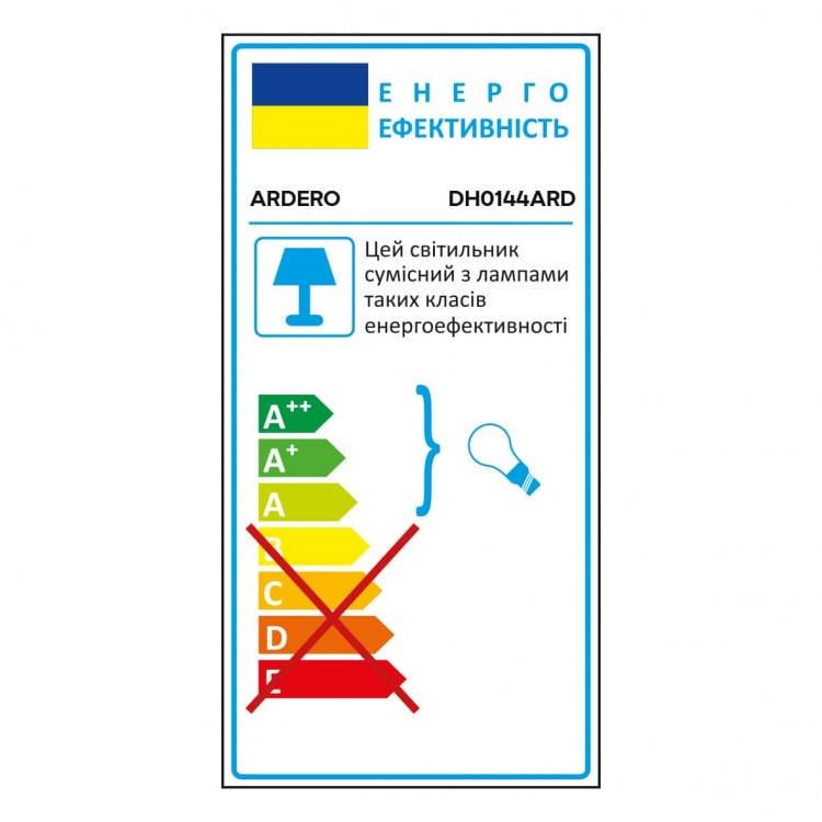 Світильник фасадний архітектурний накладний ARDERO DH0144ARD під лампу Чорний (29177782) - фото 7