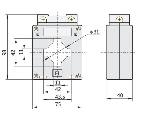 Трансформатор струму CHINT BH-0.66 40I 400/5A CL0.5 IEC (824099) - фото 2