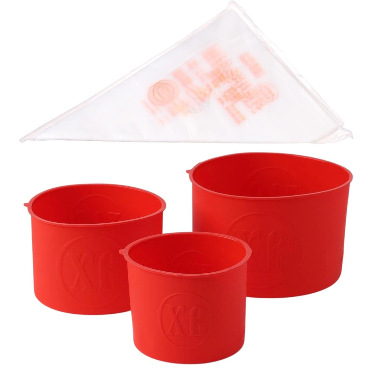 Набор форм для выпечки силиконовых пояса 3 шт. с одноразовыми кондитерскими мешками 100 шт. KITUA (00000043365)