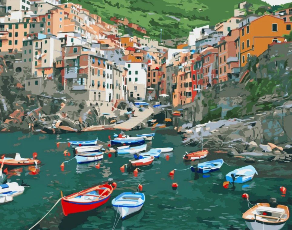 Картина по номерам Strateg Отдых в Италии 40x50 см (VA-2190)