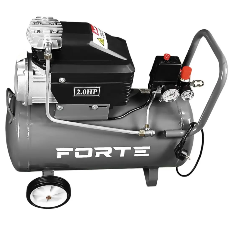 Компресор повітряний Forte FL-2T50N 50 л 1,5 кВт 200 л/хв 8 бар мідна обмотка