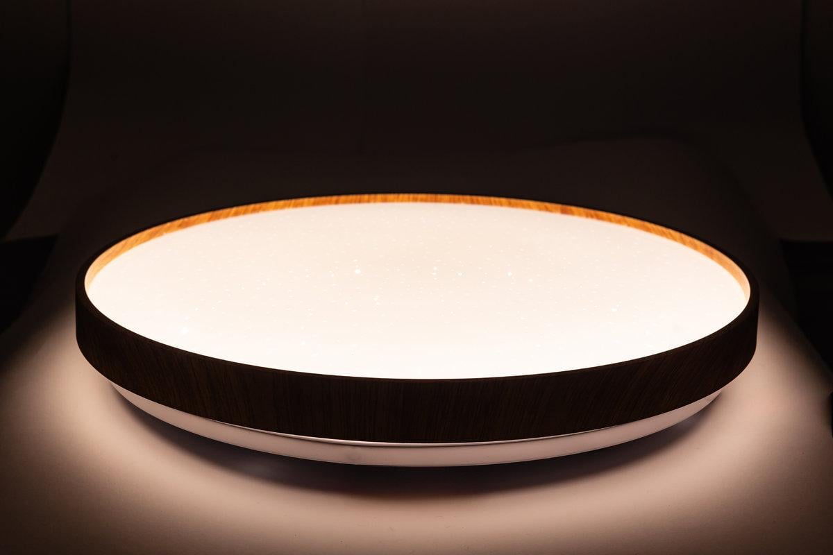 Потолочный светильник Vestum FOREST звездное небо 80W 3000К-6500К с ДК 480х65 мм Тик - фото 5