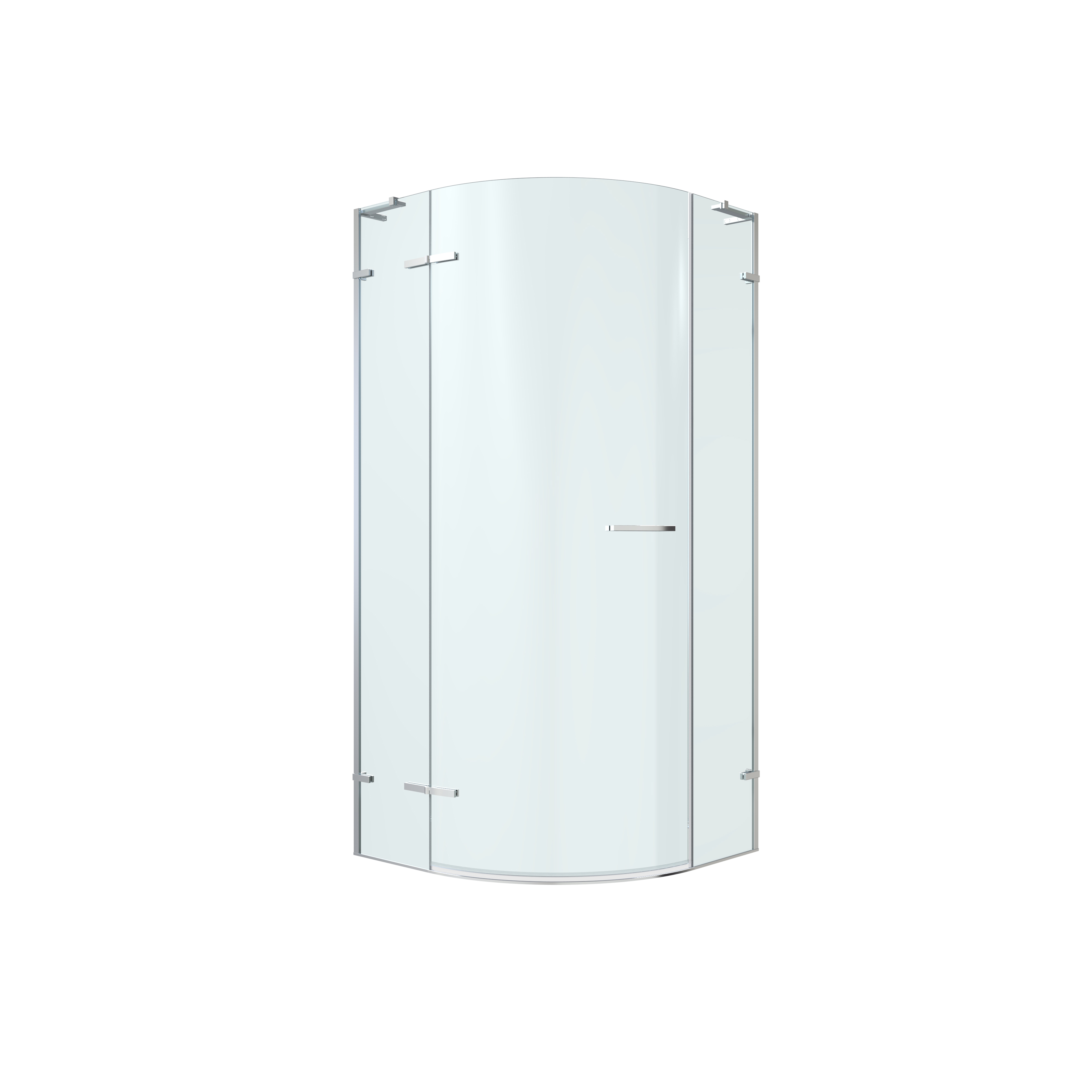 Душова кабіна DiMARCO MORETTA DM04А003CH кутова напівкругла 1950х880х8 мм Прозорий (ANT-85768)